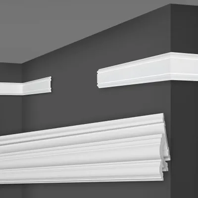 Produktbild von MARBET DESIGN Wandleisten HDPS Kunststoff weiß Flachleisten Stuckleisten Zierleisten Profile