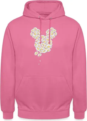 Produktbild von Mickey & Minnie Mickey Mouse Gänseblümchen Uni Hoodie, XXL, Pink