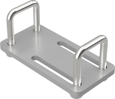 Obrázok produktu pre 2 x U-skrutka M10 s upínacou doskou a maticami spustenie pomoci trailer pozinkované SUPROD, M10, LW=41/41-121, LH=65 mm