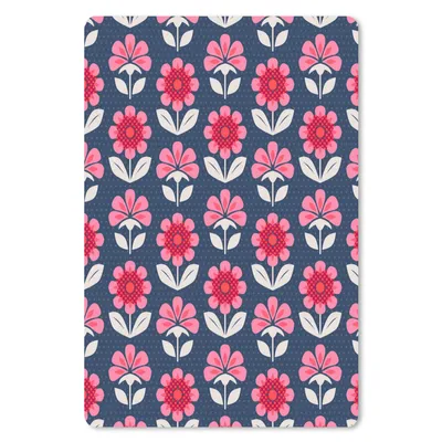Obrázok produktu pre Podložka pod myš - Kvety - vzor - červená - 18x27cm - Rohožka pod myš