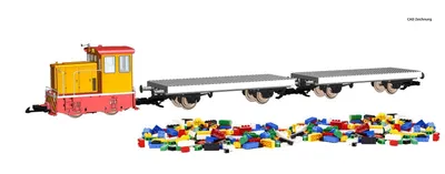Produktbild von Piko G-Start Set Güterzug \"Klemmbausteinwagen\" R/C 37155