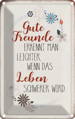 Produktbild von vianmo Blechschild 30x20 cm gute Freunde erkennt Geschenk Familie