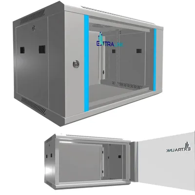 Obrázok produktu pre Extralink Rackmount-Schrank 6U 600x450 Grau Wandmontage - Wandmontiertes Regal - 6U - 60 kg - Sperrschloss - Ablageschienen - Grau