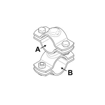 Produktbild von Querschelle geschweißt, A 2" (60,3 mm) x B 1" (33,7 mm)