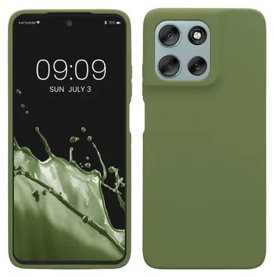 Produktbild von kwmobile Handyhülle für Motorola Moto G56 5G Hülle - Case Silikon - Kabelloses Laden - Schutzhülle Cover in Grasgrün