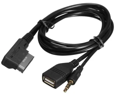 USB-Adapter AUX-Kabel 1,85 m für Audi AMI/MMI