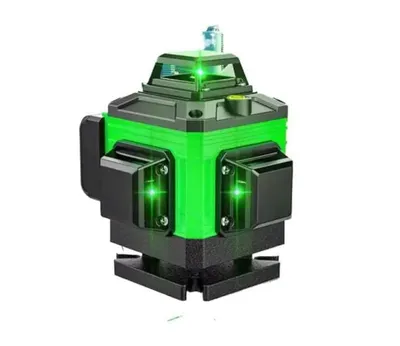Produktbild von 16 Linien Kreuzlinienlaser 4D 360° mit Selbstnivellierung, grünem Laser, Fernbedienung, Akku und Zubehör im Koffer