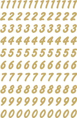 Immagine prodotto di Herma 4151 Zahlen 8 mm 0-9 wetterfest Folie gold transparent(P)