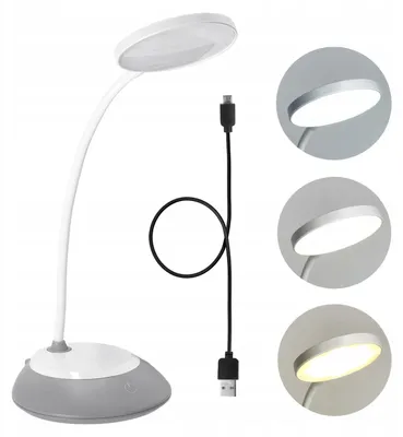 Produktbild von Kobi VISUA LED Schreibtischlampe 5W Grau USB Verstellbar