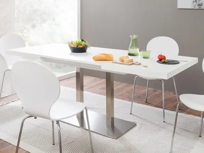 Produktbild von Esszimmertisch Küchentisch Esstisch Speisetisch Tisch Esszimmermöbel "Quebec I" Weiß
