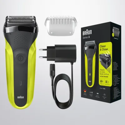Image de Rasoir Braun 300s Durée d'utilisation (max.) 30 min Noir/vert