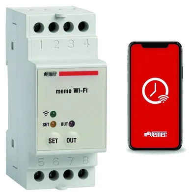WLAN-Zeitschaltuhr mit App-Steuerung, DIN-Schiene, weiß