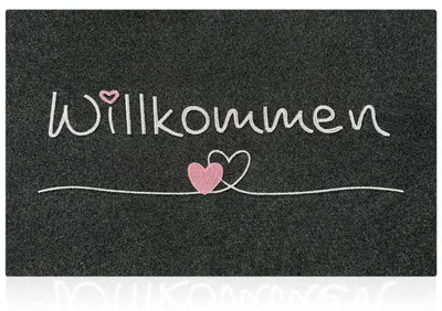 Produktbild von Omgoods – Rutschfeste Fußmatte für Innen- und Außenbereich, 90 x 60 cm, Schwarz