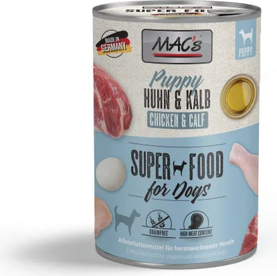 Produktbild von MAC's DOG - Puppy Dose 6x400g | Huhn & Kalb