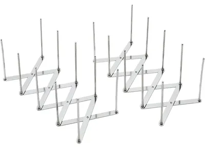 Produktbild von Topfdeckelhalter, 2er-Pack, ausziehbarer Topfdeckelhalter aus Edelstahl, Halter für Spareribs, Grill, Abtropfgitter für Küchengrills