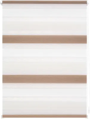 Produktbild von Duo-Rollo Klemmfix, ohne Bohren, Bunt Creme - Weiß - Brau 70 x 150 C