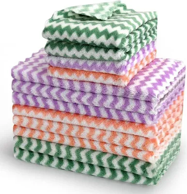 Immagine prodotto di Set di 12 panni in microfibra per la pulizia della cucina 25x25cm blu