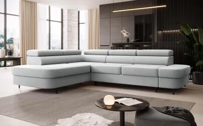 Produktbild von FurMeb24 ECKSOFA LUNA - 275 x 203 cm vena 03 - mit schlaffunktion und bettkasten - linke seite