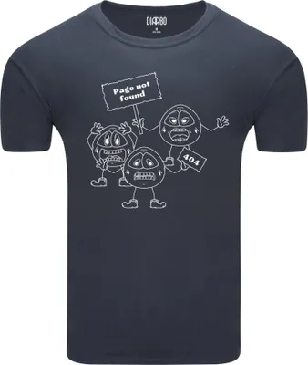 Immagine prodotto di T-shirt da uomo Diarbo con stampa divertente Error 404 grigio scuro taglia XXL