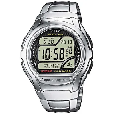 Immagine prodotto di Orologio da polso da uomo Casio Wave Ceptor WV-58DE-1AVEF, orologio radiocontrollato, nero, bracciale solido in acciaio inossidabile (WV-58DE-1AVEF)