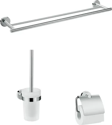 Produktbild von hansgrohe Logis UNIVERSAL Bad-Accessoire Sets, 3-teilig, chrom, 41727000