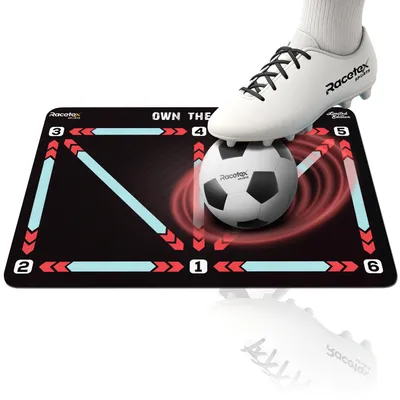 Produktbild von Racetex Fussballmatte Training Kinder 60x90 cm – Rutschfeste und Langlebige Fußballmatte – Die Kickmatte für Indoor Fussball Training – Rot