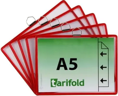 Produktbild von Hängetafeln A5 quer rot 5 Stück