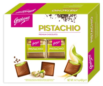 Obrázok produktu pre Goplańska Pistáciová čokoláda 400 g