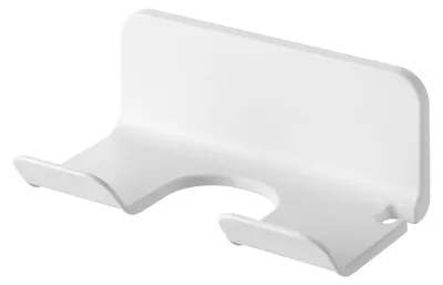 Produktbild von Wandmontierter Haartrocknerhalter aus spurlosem Kunststoff – Universell einsetzbarer Organizer für Haartrockner und Glätteisen für Zuhause