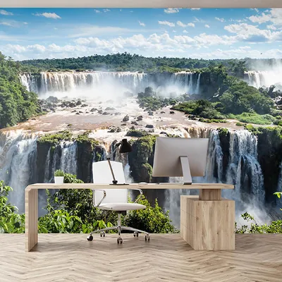 Produktbild von Fototapete Wasserfall im Süd Amerika M5754 – selbstklebende Strukturtapete 260g / 300x210cm