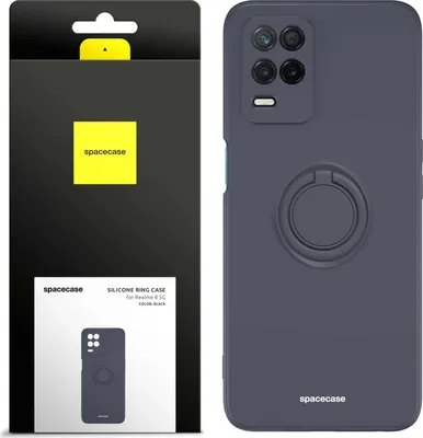 Produktbild von Spacecase Silikon Ring Realme 8 5G schwarz