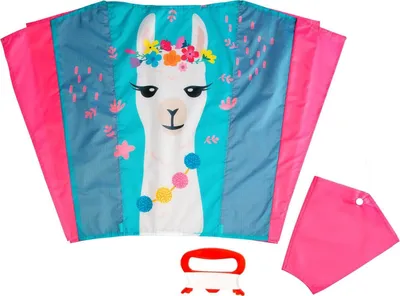 Produktbild von Wolkenstürmer Kinderdrachen Sled Alpaka (pink-türkis), Einleinerdrachen ohne Gestänge - flugfertig inkl. Schnur