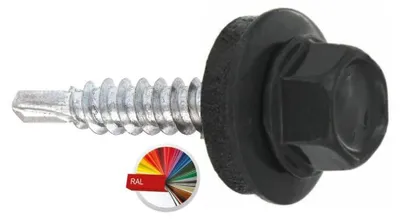 Obrázok produktu pre Skrutky s EPDM tesniacim krúžkom, 4,8 x 19 mm - 250 kusov, určené pre trapezoidálne plechy