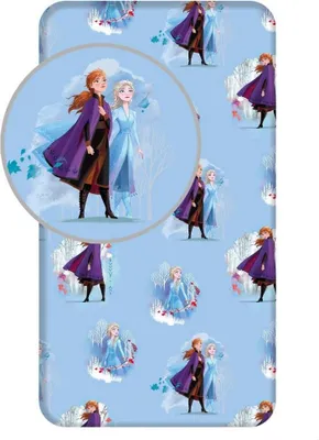 A repeating pattern of characters from the movie Frozen II on a light blue background.