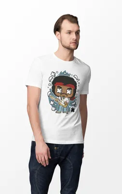 Produktbild von D&B Férfi Uni Polo  PC00026 Jimmy Hendrix Weiß-Größe 3XL