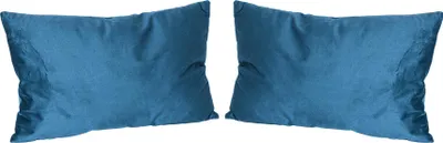 Produktbild von Nicola Spring Rechteckige Samtkissen – 60 cm x 40 cm – Blau – 2er-Pack