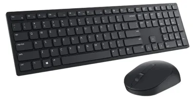 Obrázok produktu pre DELL KM5221W, Plná veľkosť (100 %), Bezdrôtový, RF Wireless, AZERTY, Čierna, Obsahuje myš