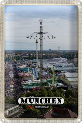 Produktbild von Blechschild Städte München Ludwigvorstadt Kirmes 18x12cm