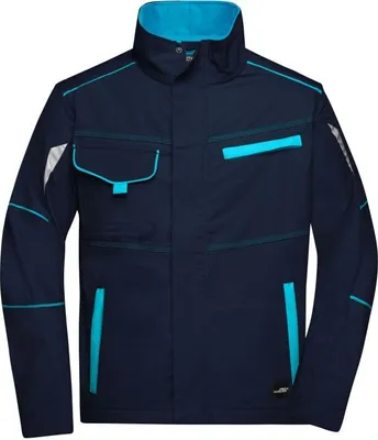 Produktbild von Workwear Jacket - COLOR - navy/turquoise, Gr. 6XL