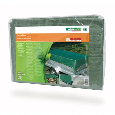 Produktbild von Windhager Schutz- & Abdeckplane 'Standard', 8 x 10 m, 100 g/m², grün (1 Stück)
