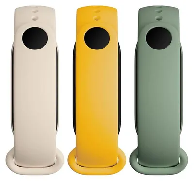 Produktbild von Xiaomi Mi Band 5/6/7 Armband – 3er-Pack – Elfenbein, Olivgrün, Gelb