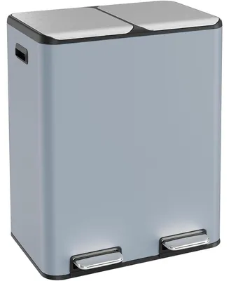 Productafbeelding van Clevich Vuilnisbak voor de keuken, 2 x 30 liter trapbakken met geurfilter, afvalscheidingssysteem