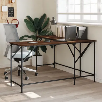 Produktbild von Möbel Schreibtisch Braun Eichen-Optik 149x149x75 cm Holzwerkstoff - Schreibtische &36066