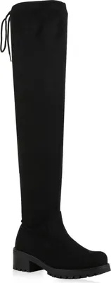 Produktbild von Mytrendshoe Damen Overknees Leicht Gefütterte Stiefel Boots 831540, Farbe: Schwarz, Größe: 38