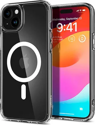 Produktbild von Spigen ACS06802, Cover, Apple, iPhone 15, 15,5 cm (6.1"), Transparent, Weiß