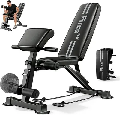 Imagen del producto de Banco de pesas ajustable y plegable para gimnasio en casa