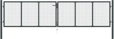 Obrázek produktu pro Pletivá zahradní branka pozinkovaná ocel 400 x 100 cm šedá