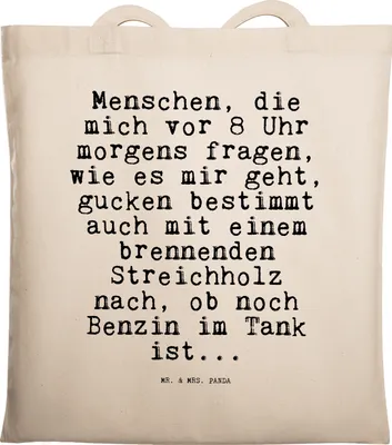 Produktbild von Mr. & Mrs. Panda Tote Bag Menschen, die mich vor... - Transparent - Geschenk, Jutebeutel, Kollegen, Sprüche, Shopping Tasche, Laptoptasche, Büroalltag, Morgenmuffel