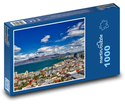 Zdjęcie produktu dla Puzzle 1000 Islandia - Panorama Reykjavíku - martinpuzzle