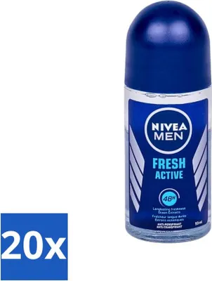 Zdjęcie produktu dla Nivea - Fresh Active Roll-On - Antyperspirant - 48 godzin działania - 50 ml - Value pack - 20 szt